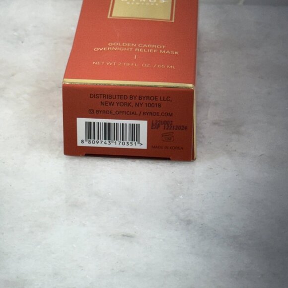 BYROE Golden Carrot Relief Mask | Overnight Facial Mask with Vegan Collagen - Picture 2 of 11